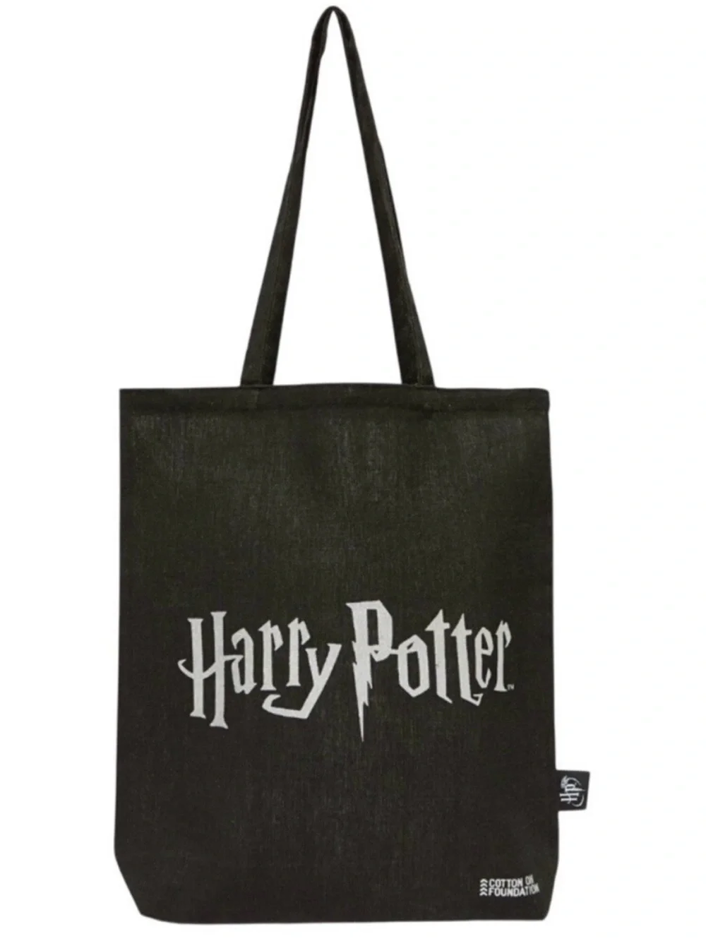 Harry Potter Tote Bag Gray Canvas Reusable Shoulder Bag Bookish Sustainable